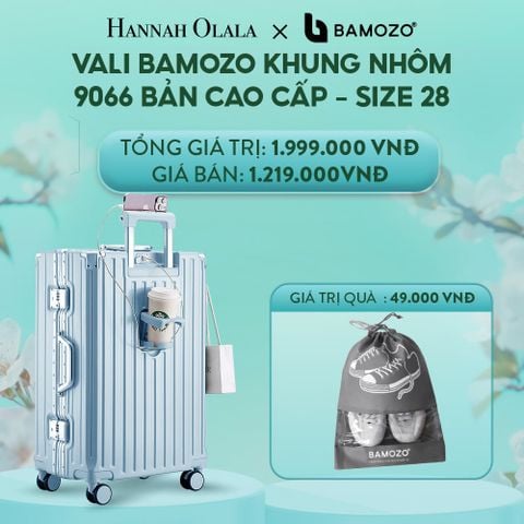 E1402: DEAL 1: VALI BAMOZO KHUNG NHÔM 9066 BẢN CAO CẤP (TẶNG TÚI ĐỰNG GIÀY) 