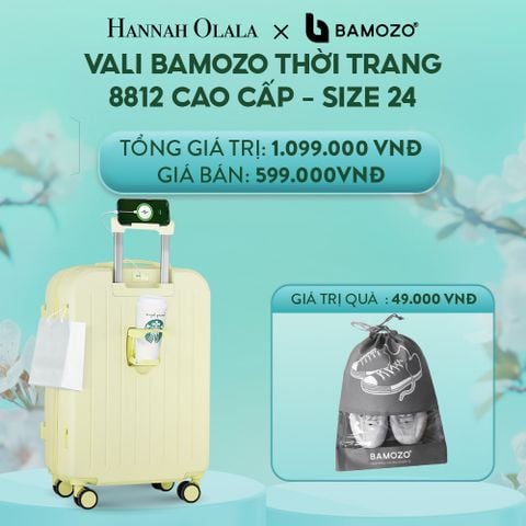  E1436: DEAL 3: VALI BAMOZO 8812 CAO CẤP (TẶNG TÚI ĐỰNG GIÀY) 