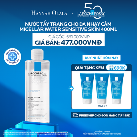 K2_DEAL 2: NƯỚC TẨY TRANG CHO DA NHẠY CẢM MICELLAR SENSITIVE SKIN 400ML 