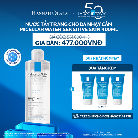  K2_DEAL 2: NƯỚC TẨY TRANG CHO DA NHẠY CẢM MICELLAR SENSITIVE SKIN 400ML 