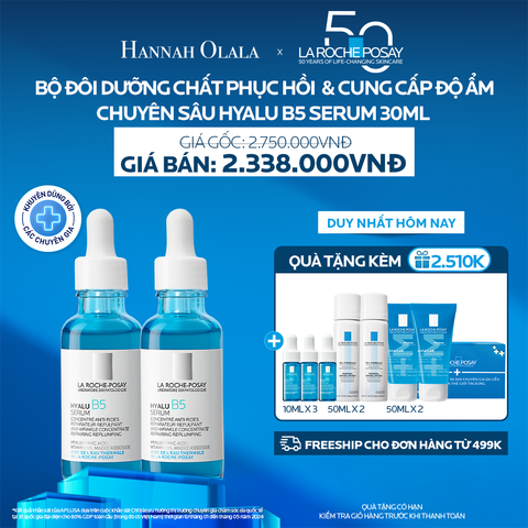  K12_DEAL 12: BỘ ĐÔI DƯỠNG CHẤT PHỤC HỒI & CUNG CẤP ĐỘ ẨM CHUYÊN SÂU HYALU B5 SERUM 30ML 