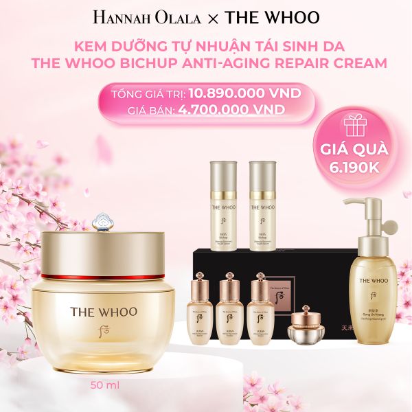  M384_DEAL 3: KEM DƯỠNG TỰ NHUẬN TÁI SINH DA THE WHOO BICHUP ANTI-AGING REPAIR CREAM 50ML 