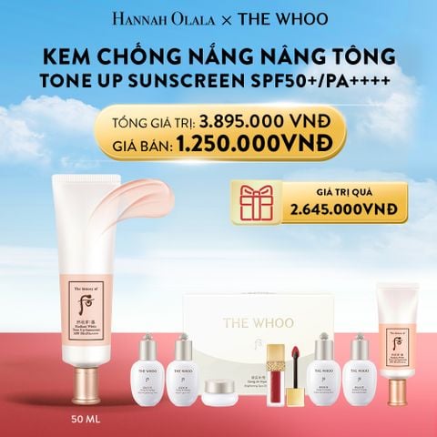 A3_DEAL 03: KEM CHỐNG NẮNG NÂNG TÔNG WHOO SEOL RADIANT WHITE TONE UP SUNSCREENSPF50+/PA++++ 50ML 