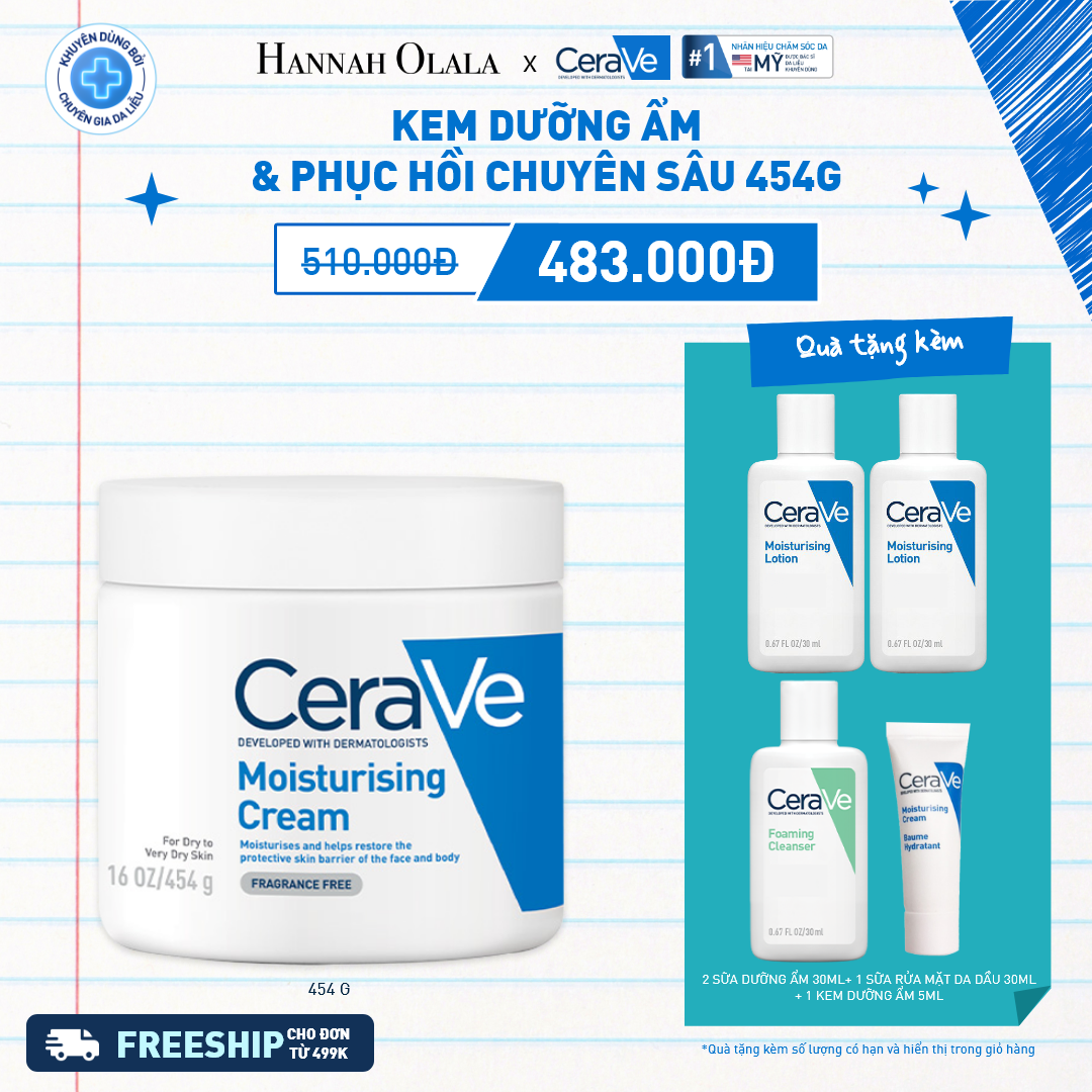  K36_DEAL 36: KEM DƯỠNG ẨM DÀNH CHO DA KHÔ MOISTURIZING CREAM 454G 