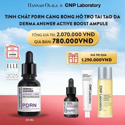  A53_DEAL 44: SET TINH CHẤT PDRN CĂNG BÓNG HỖ TRỢ TÁI TẠO DA DERMA ANSWER ACTIVE BOOST AMPULE 