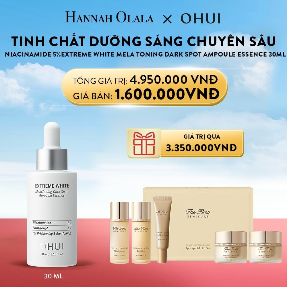  A23_DEAL 17: TINH CHẤT DƯỠNG SÁNG CHUYÊN SÂU NIACINAMIDE 5%EXTREME WHITE MELA TONING DARK SPOT AMPOULE ESSENCE 30ML 