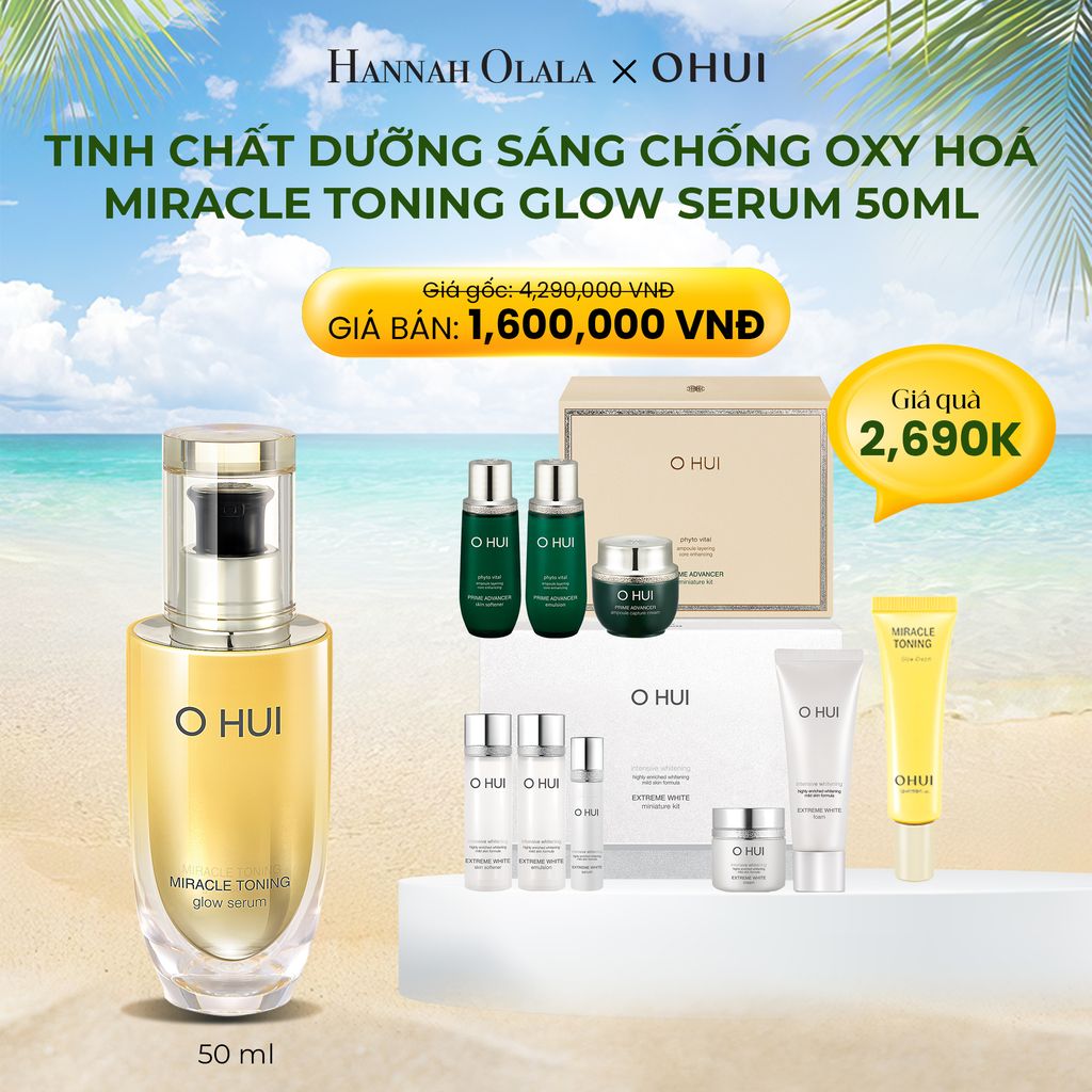  E666_DEAL 19: TINH CHẤT DƯỠNG SÁNG DA OHUI MIRACLE TONING GLOW SERUM 50ML 