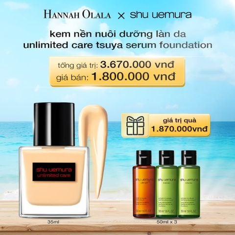  A691_DEAL 17: KEM NỀN DẠNG SERUM NUÔI DƯỠNG LÀN DA RẠNG RỠ SHU UEMURA UNLIMITED CARE TSUYA SERUM FOUNDATION 
