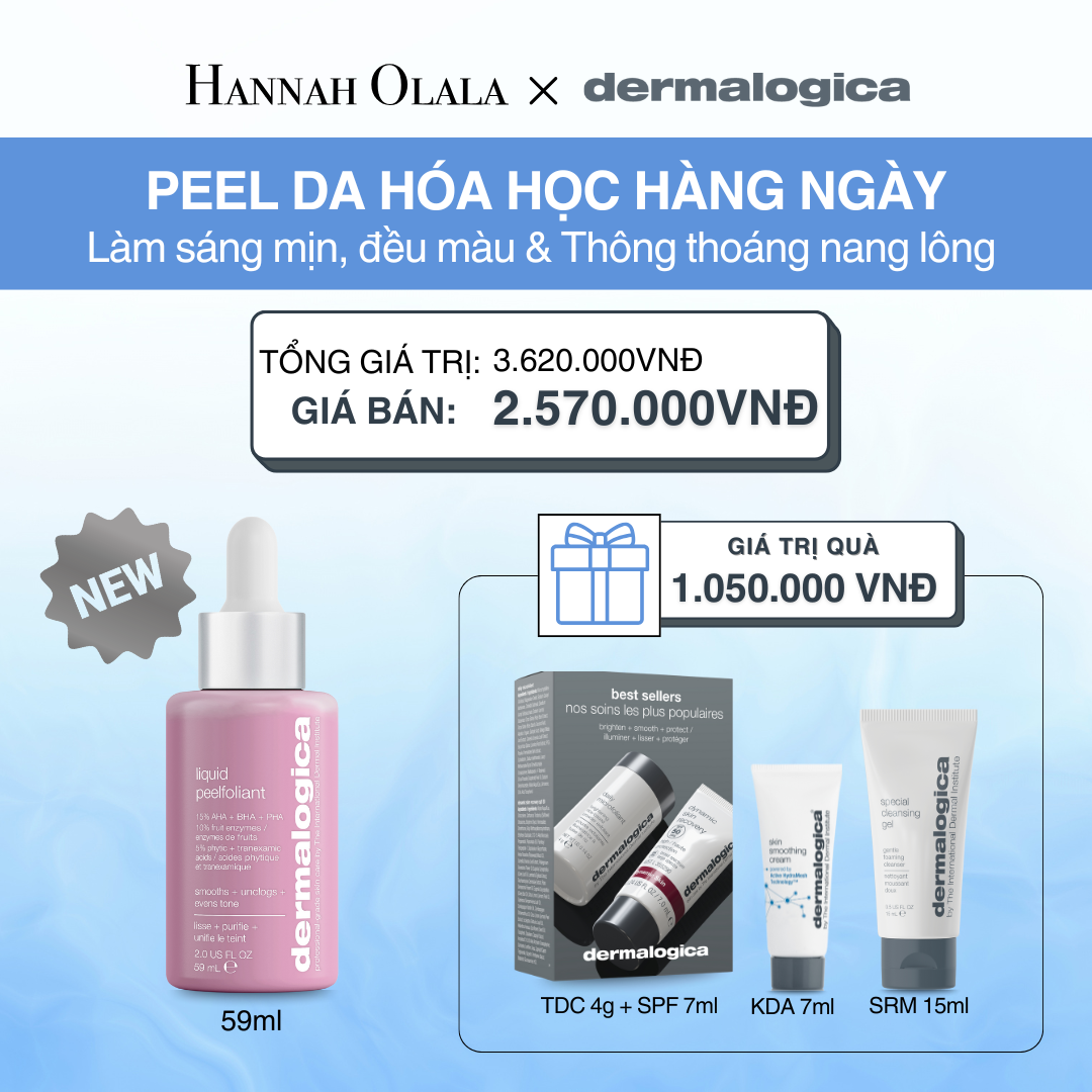  DEAL 4: (MỚI) PEEL CẢI THIỆN BỀ MẶT DA HÀNG NGÀY PHIÊN BẢN NÂNG CẤP LIQUID PEELFOLIANT - 59ML 
