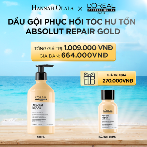  A382_DEAL 4: DẦU GỘI 500ML PHỤC HỒI TÓC HƯ TỔN ABSOLUT REPAIR 
