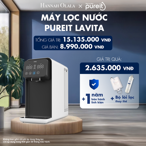  H128_DEAL 2: MÁY LỌC NƯỚC 3 CẤP ĐỘ NÓNG THÔNG MINH PUREIT LAVITA 