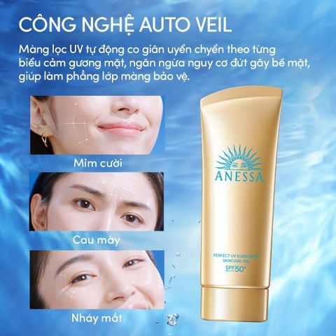  C31: DEAL 7: COMBO GEL CHỐNG NẮNG DƯỠNG DA DƯỠNG ẨM BẢO VỆ HOÀN HẢO ANESSA GOLD GEL SPF50+ PA++++ 90GX2 