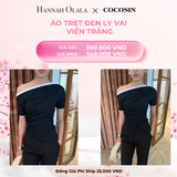 M450_DEAL 1: ÁO TRẸT LY VAI ĐEN VIỀN TRẮNG 