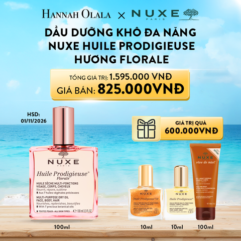  Deal 6: DẦU DƯỠNG KHÔ ĐA NĂNG NUXE HUILE PRODIGIEUSE MULTI-PURPOSE DRY OIL 100ML (CHỌN HƯƠNG) 