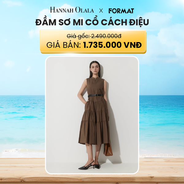 A77_DEAL 6: ĐẦM SƠ MI CỔ CÁCH ĐIỆU FORMAT 