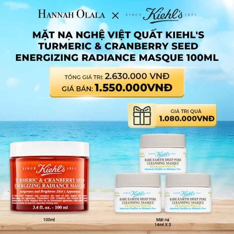  A709_DEAL 26: MẶT NẠ NGHỆ VIỆT QUẤT KIEHL'S TURMERIC & CRANBERRY SEED ENERGIZING RADIANCE MASQUE 100ML 