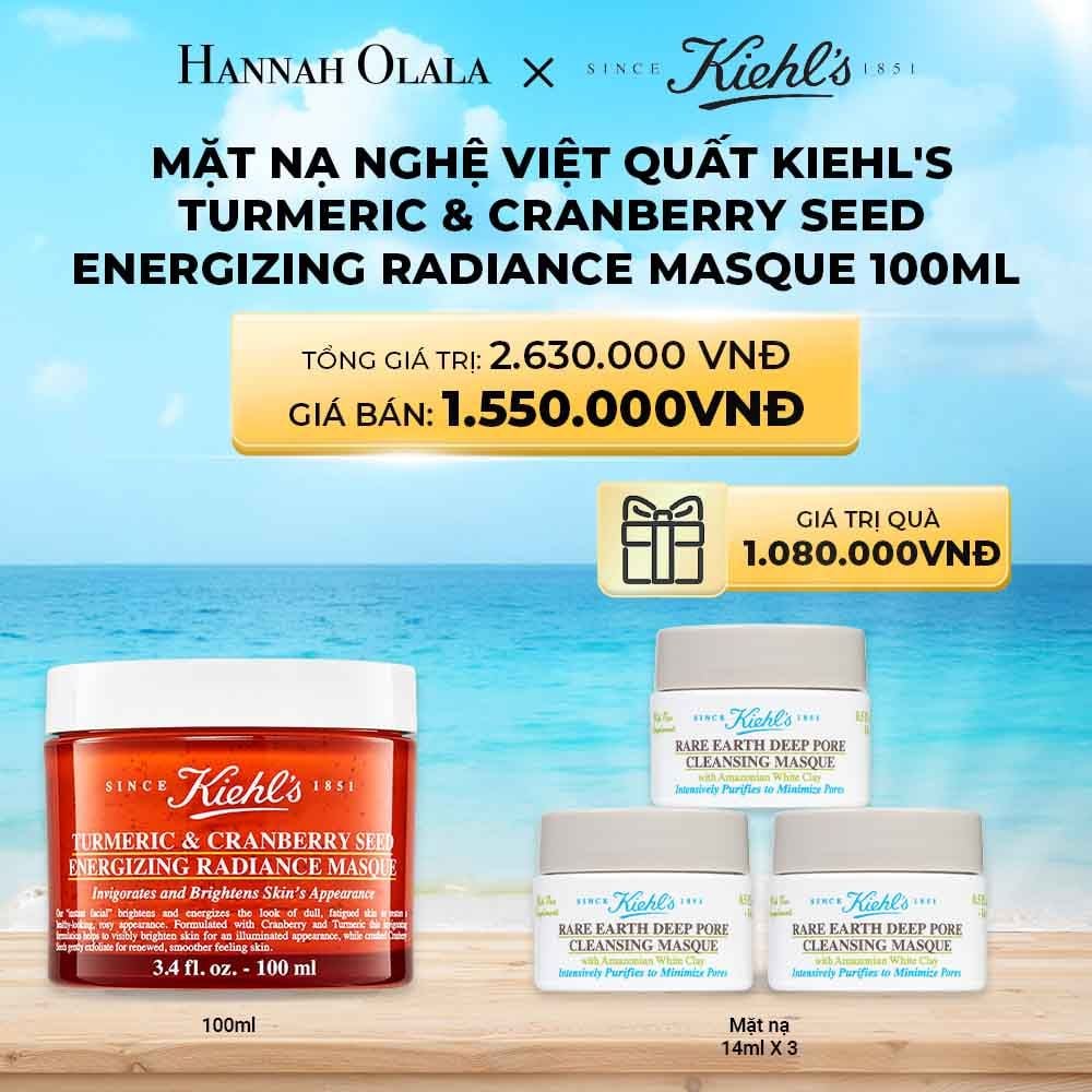  A709_DEAL 26: MẶT NẠ NGHỆ VIỆT QUẤT KIEHL'S TURMERIC & CRANBERRY SEED ENERGIZING RADIANCE MASQUE 100ML 