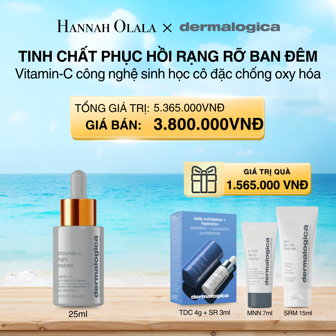  A432_DEAL 5: TINH CHẤT DƯỠNG SÁNG DA & PHỤC HỒI BAN ĐÊM BIOLUMIN C NIGHT RESTORE 25ML 