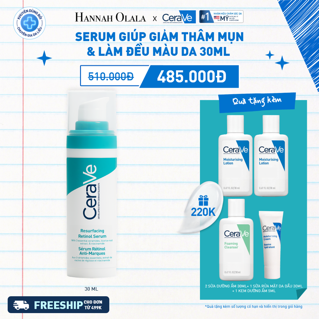  K40_DEAL 40: SERUM GIÚP GIẢM THÂM MỤN RESURFACING RETINOL SERUM 30ML 