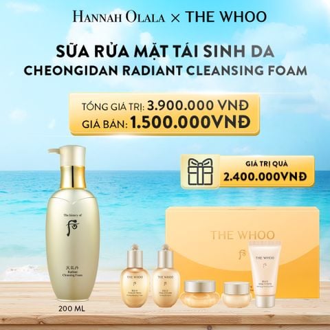  A304_DEAL 7: SỮA RỬA MẶT TÁI SINH DA WHOO CHEONGIDAN RADIANT CLEANSING FOAM 200ML 