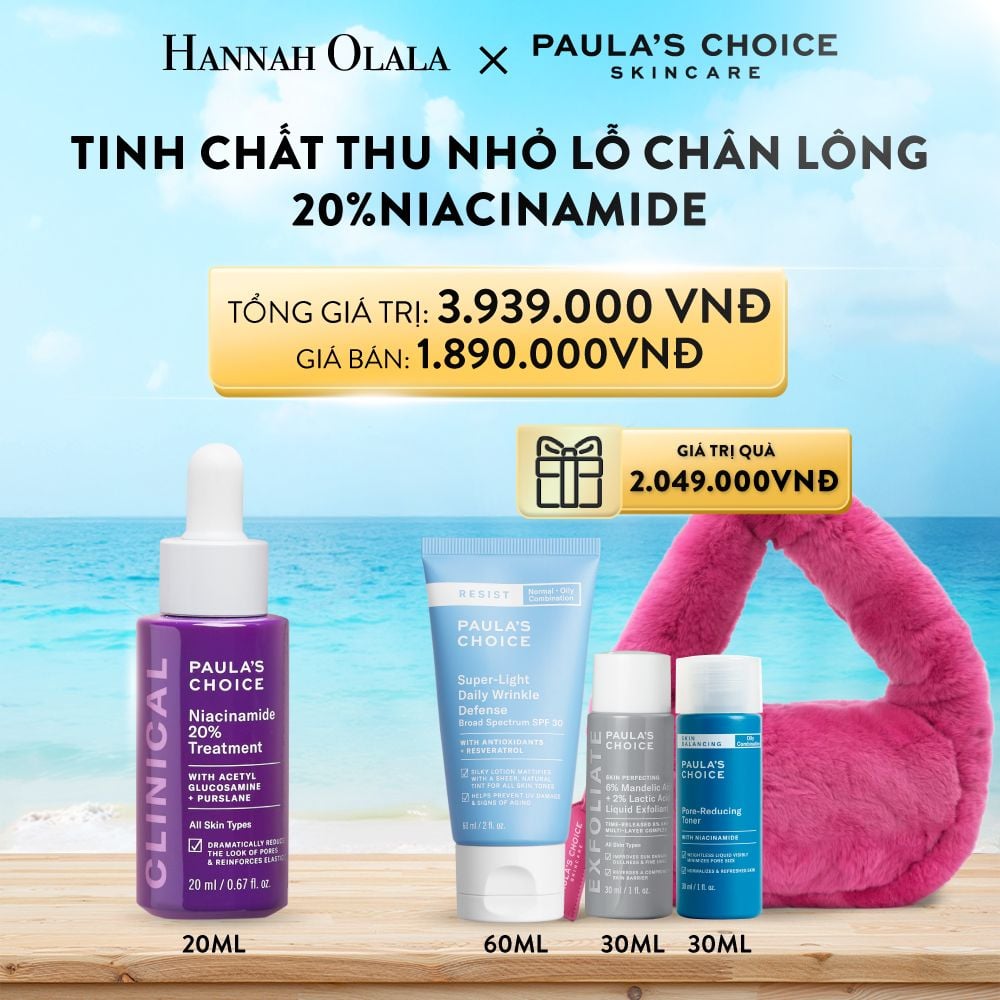  A464_DEAL 3: [BEST SELLER] TINH CHẤT SE KHÍT LỖ CHÂN LÔNG VÀ LÀM MỜ THÂM MỤN PAULA'S CHOICE NIACINAMIDE 20% TREATMENT 20ML 