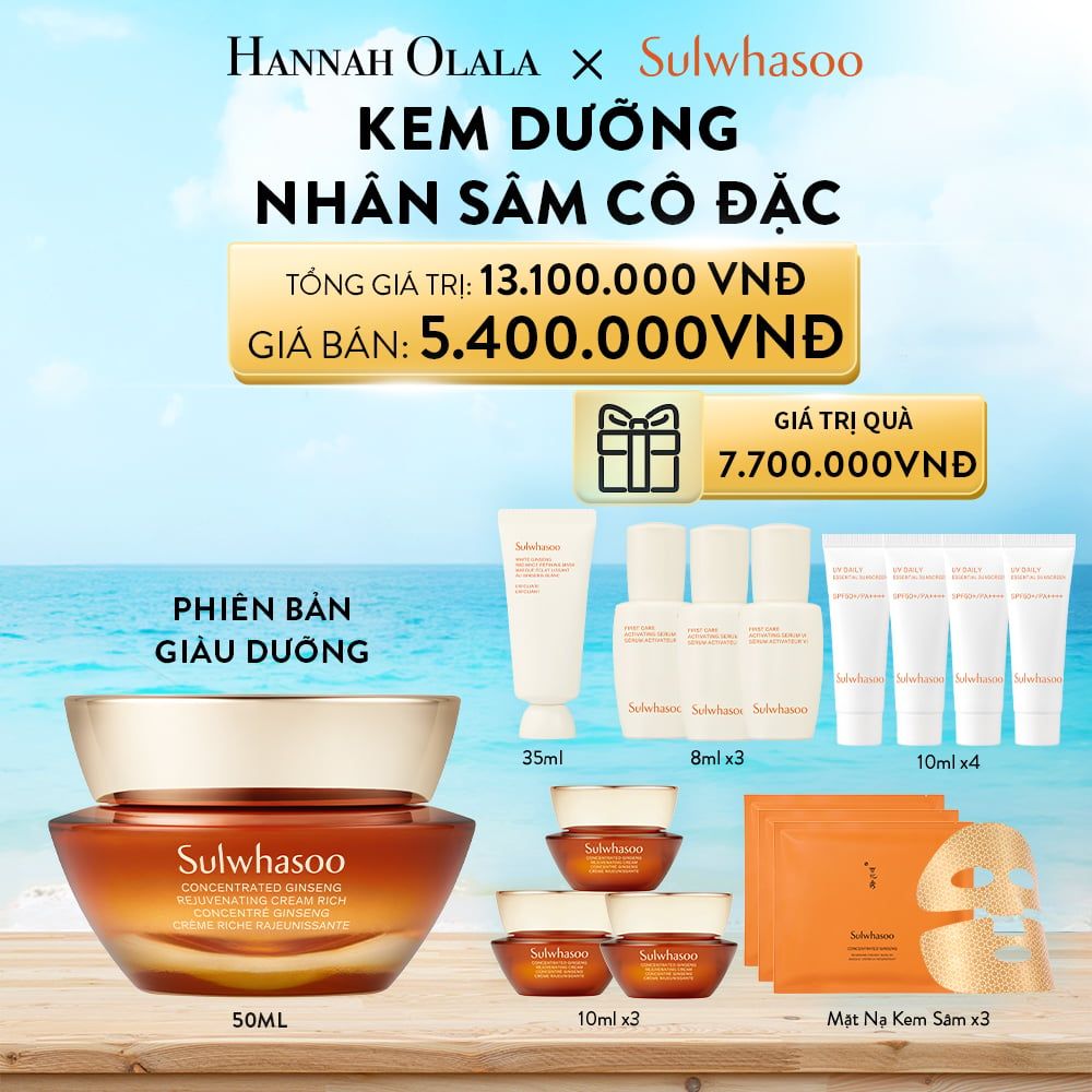  A275_DEAL 4: [PHIÊN BẢN GIÀU DƯỠNG] KEM DƯỠNG NHÂN SÂM CÔ ĐẶC CONCENTRATED GINSENG REJUVENATING CREAM RICH 50ML 