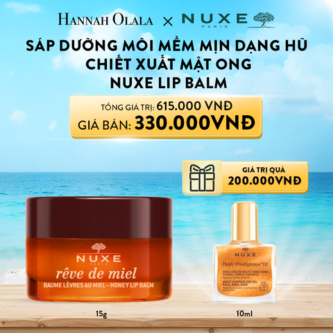  A169_Deal 9: SÁP DƯỠNG MÔI NUXE LIP BALM 15G (MẬT ONG/ HOA HỒNG) 