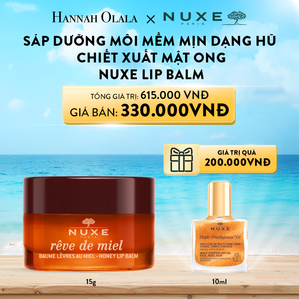  A169_Deal 9: SÁP DƯỠNG MÔI NUXE LIP BALM 15G (MẬT ONG/ HOA HỒNG) 