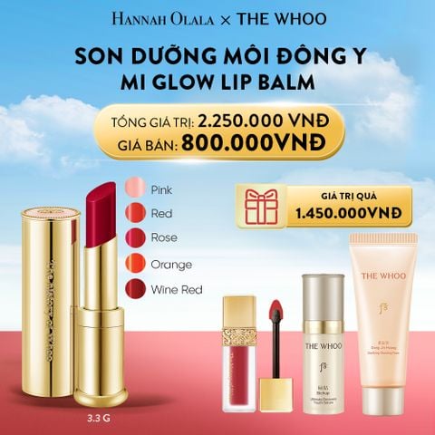  A11_DEAL 09: SON DƯỠNG MÔI ĐÔNG Y WHOO GONGJINHYANG MI GLOW LIP BALM 3.3G 