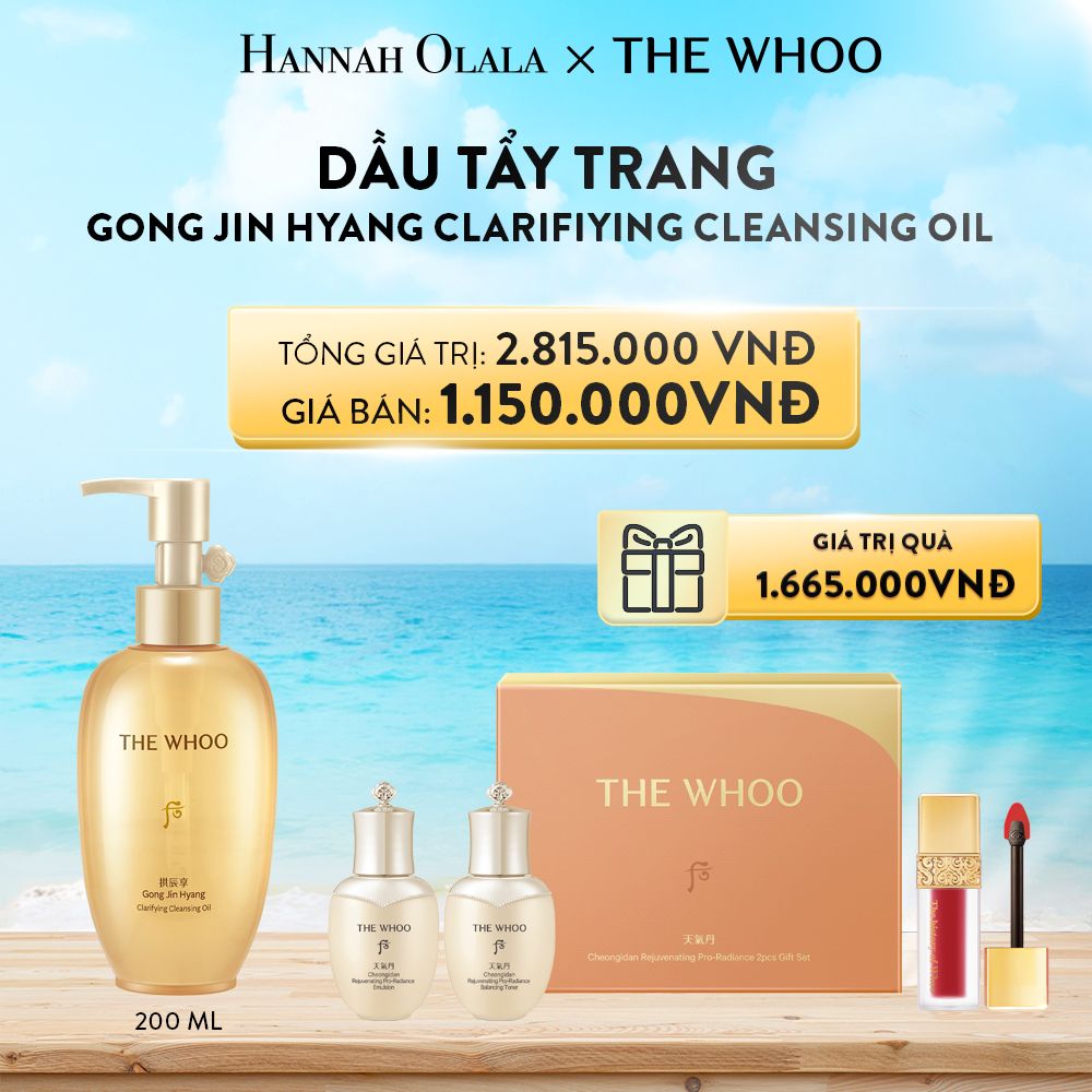  A306_DEAL 9: DẦU TẨY TRANG THE WHOO GONG JIN HYANG CLARIFIYING CLEANSING OIL 200ML 