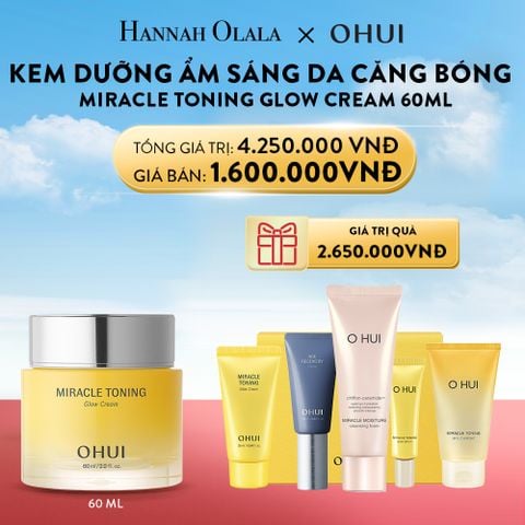  A29_DEAL 23: KEM DƯỠNG ẨM SÁNG DA CĂNG BÓNG OHUI MIRACLE TONING GLOW CREAM 60ML 
