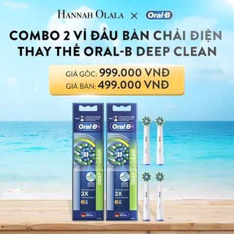  A757_DEAL 4: COMBO 2 VỈ ĐẦU BÀN CHẢI ĐIỆN THAY THẾ ORAL-B CÁC LOẠI (VỈ GỒM 2 ĐẦU CHẢI) 