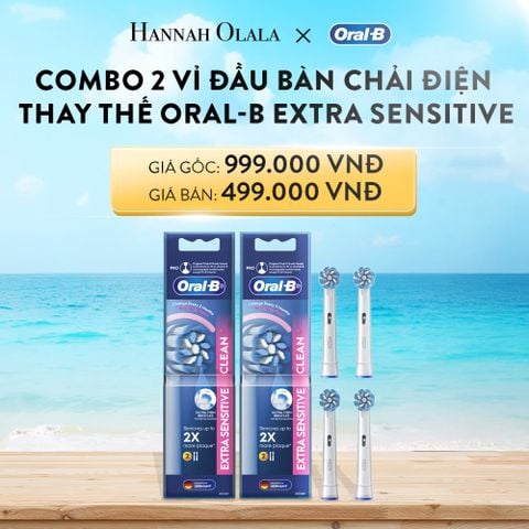  A757_DEAL 4: COMBO 2 VỈ ĐẦU BÀN CHẢI ĐIỆN THAY THẾ ORAL-B CÁC LOẠI (VỈ GỒM 2 ĐẦU CHẢI) 
