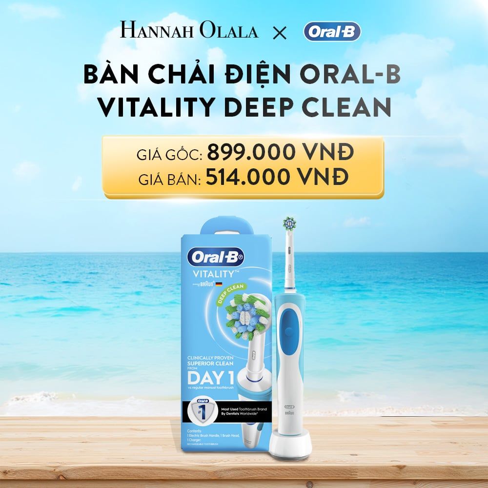  A751_DEAL 1: BÀN CHẢI ĐIỆN ORAL-B VITALITY (DEEP CLEAN/ EVERYDAY CLEAN/ EXTRA SENSITIVE CLEAN) 
