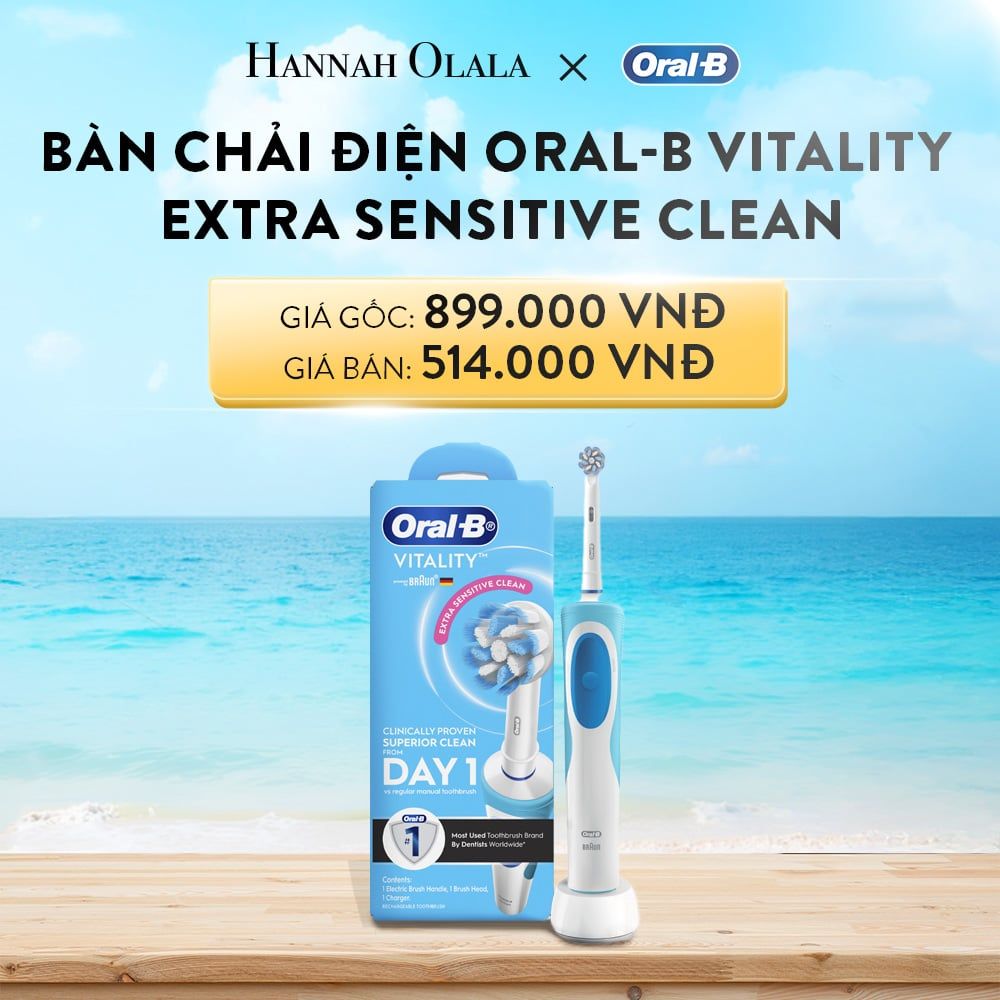  A751_DEAL 1: BÀN CHẢI ĐIỆN ORAL-B VITALITY (DEEP CLEAN/ EVERYDAY CLEAN/ EXTRA SENSITIVE CLEAN) 