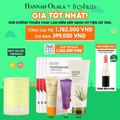  C70_DEAL 5: [DUY NHẤT 28.6] SON DƯỠNG FRESHIAN THUẦN CHAY MỀM MÔI VITA AMPOULE LIPCERIN VEGAN 15ML MUA 1 TẶNG 7 