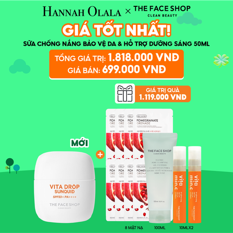  C84_DEAL 12: SỮA CHỐNG NẮNG BẢO VỆ DA KHỎE MẠNH VITA DROP SUNSQUID 50ML 
