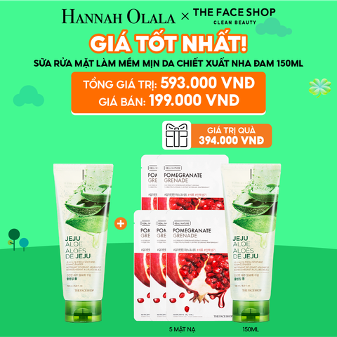  C85_DEAL 13: SỮA RỬA MẶT LÀM MỀM MỊN DA JEJU ALOE 150ML 