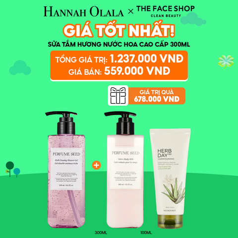  C94_DEAL 7: SỮA TẮM HƯƠNG NƯỚC HOA PERFUME SEED 300ML MUA 1 TẶNG 2 