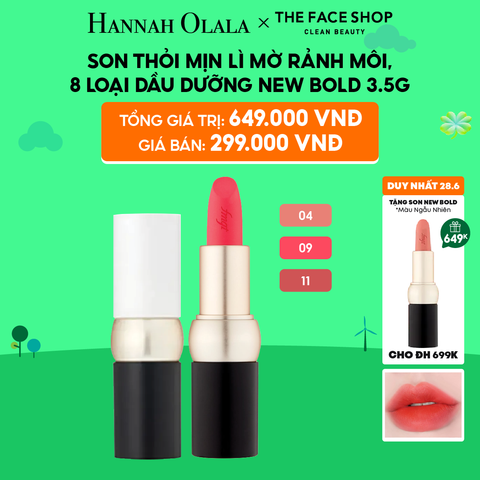  C96_DEAL 9: [DUY NHẤT 28.6] SON THỎI NHUNG LÌ NEW BOLD 