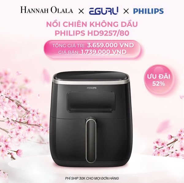  DEAL 1: NỒI CHIÊN KHÔNG DẦU PHILIPS HD9257/80 