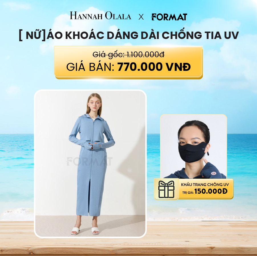 A99_DEAL 8: ÁO KHOÁC DÁNG DÀI CHỐNG TIA UV [NỮ] 