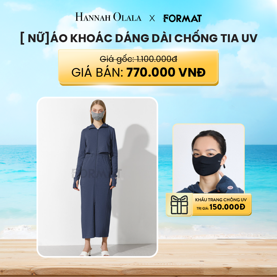 A99_DEAL 8: ÁO KHOÁC DÁNG DÀI CHỐNG TIA UV [NỮ] 