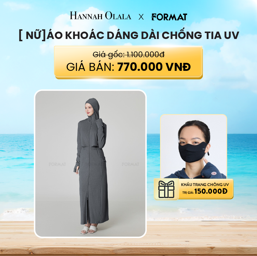  A99_DEAL 8: ÁO KHOÁC DÁNG DÀI CHỐNG TIA UV [NỮ] 