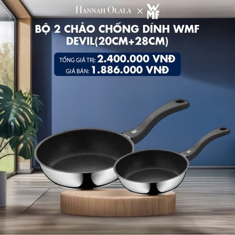  H167_DEAL 6: BỘ 2 CHẢO CHỐNG DÍNH WMF DEVIL(20CM+28CM) 