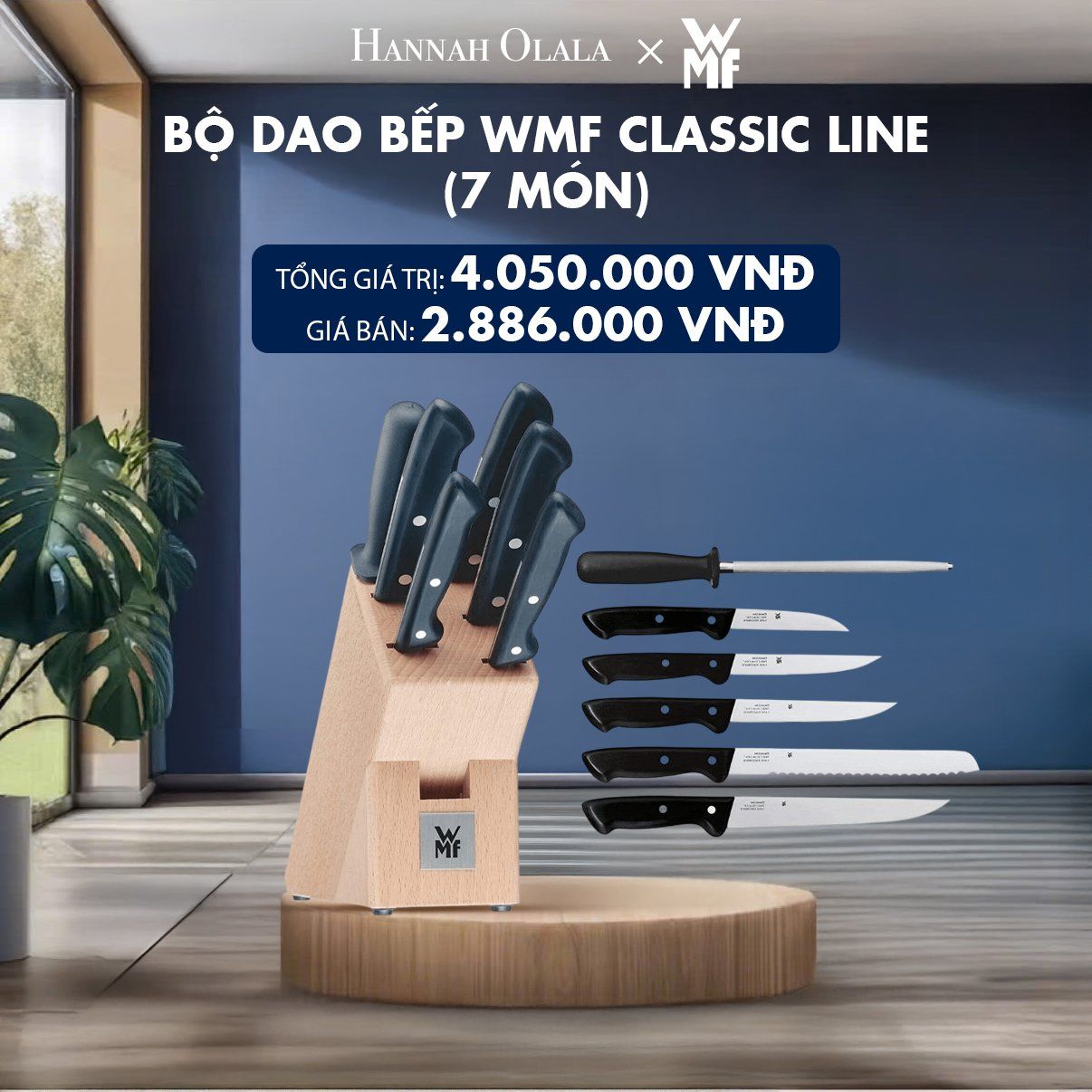  H163_DEAL 3: BỘ DAO BẾP WMF CLASSIC LINE (7 MÓN) 
