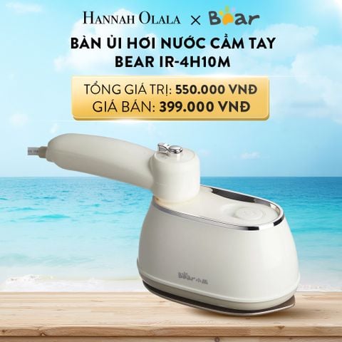  A855_DEAL 16: BÀN ỦI HƠI NƯỚC CẦM TAY BEAR IR-4H10M CÔNG SUẤT 1050W, DUNG TÍCH CHỨA NƯỚC 0.1L 