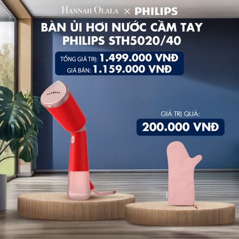  H124_DEAL 7: BÀN ỦI HƠI NƯỚC CẦM TAY PHILIPS STH5020/40 