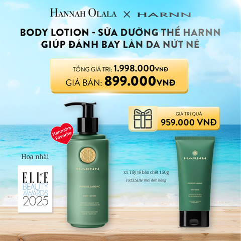  A786_DEAL 4: BODY LOTION - SỮA DƯỠNG THỂ HARNN GIÚP ĐÁNH BAY LÀN DA NỨT NẺ MỘT CÁCH TỨC THÌ 250ML 
