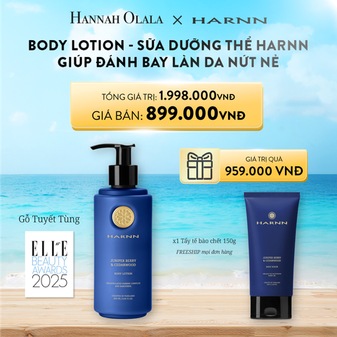  A786_DEAL 4: BODY LOTION - SỮA DƯỠNG THỂ HARNN GIÚP ĐÁNH BAY LÀN DA NỨT NẺ MỘT CÁCH TỨC THÌ 250ML 